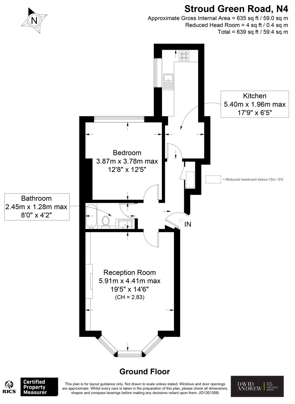 Floorplan for Stroud Green Road, London, N4