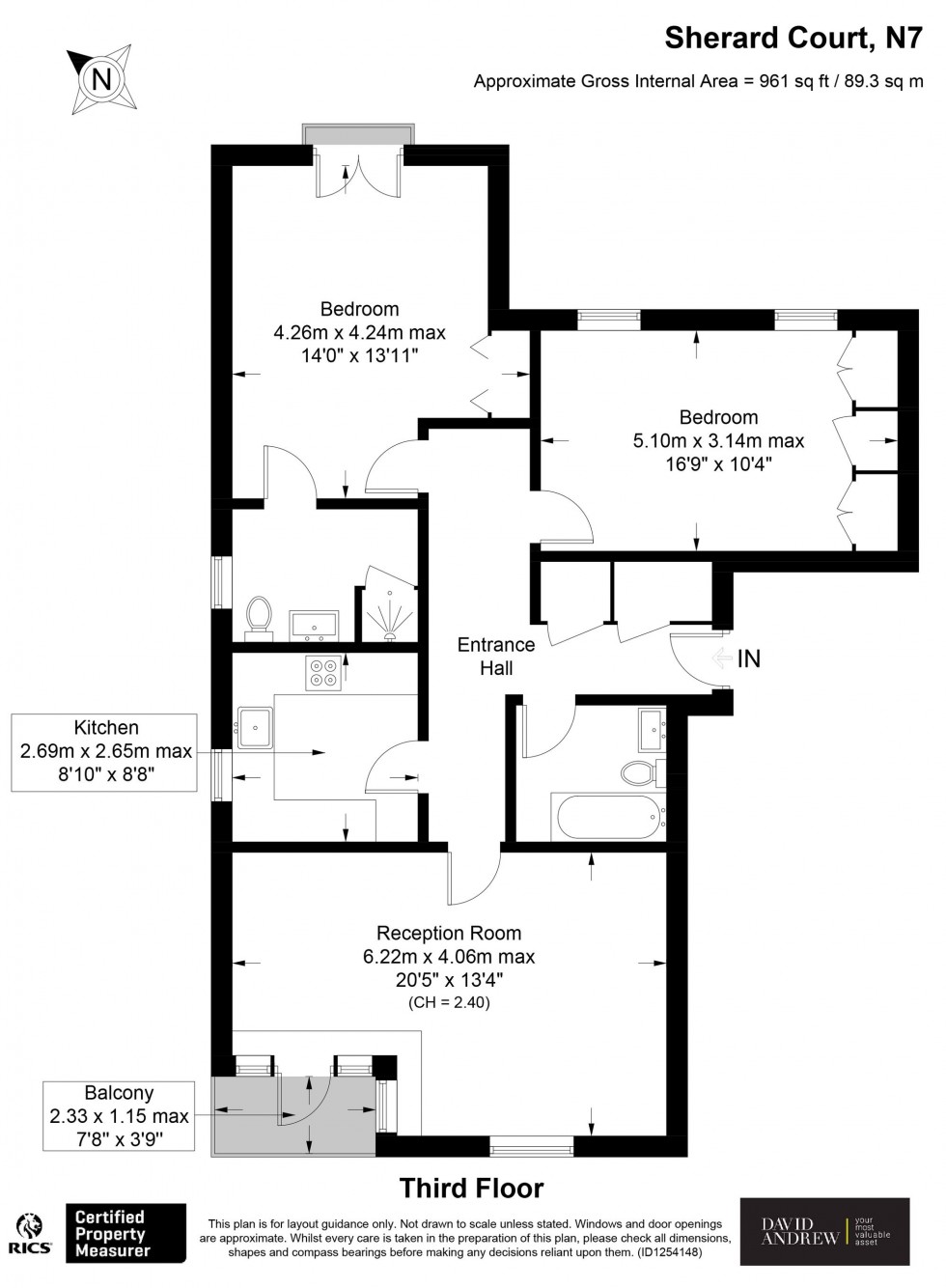 Floorplan for Manor Gardens, Sherard Court, N7