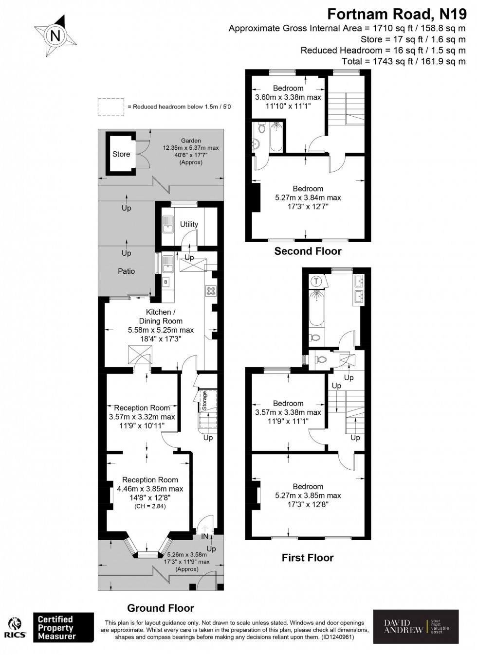 Floorplan for Fortnam Road, London, N19