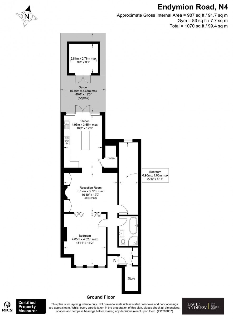 Floorplan for Endymion Road, London, N4
