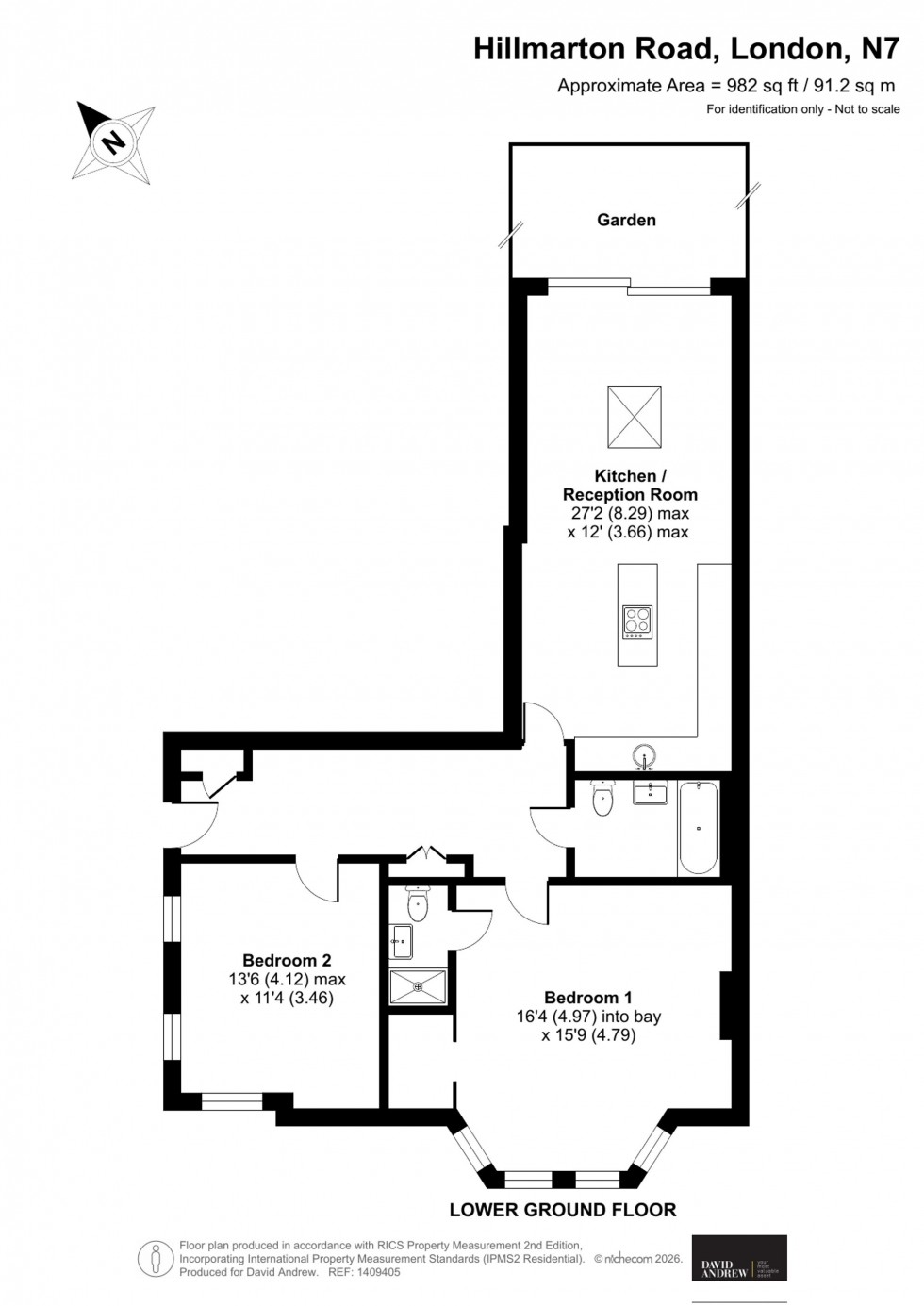 Floorplan for Hillmarton Road, London, N7