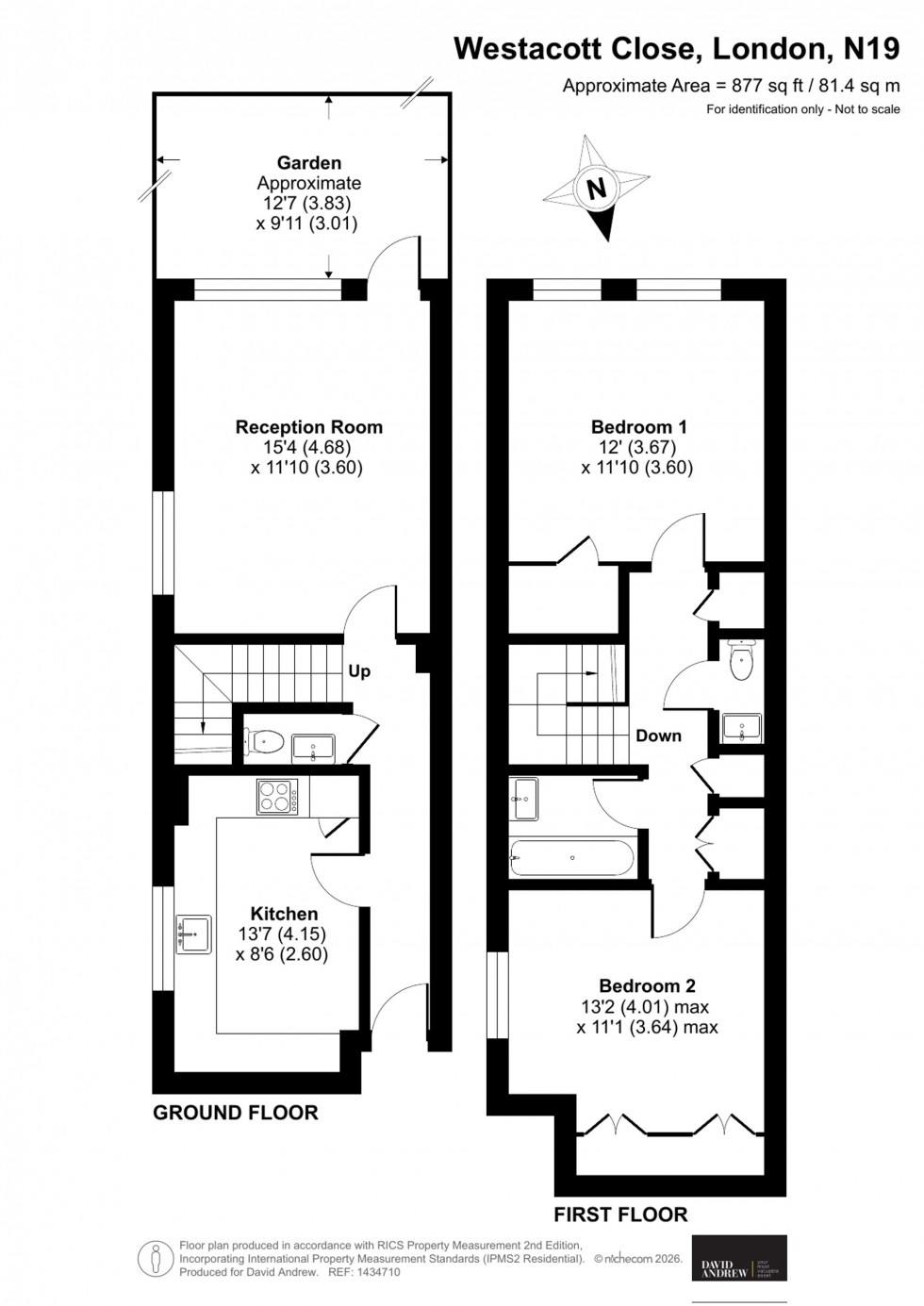 Floorplan for Westacott Close, London, N19