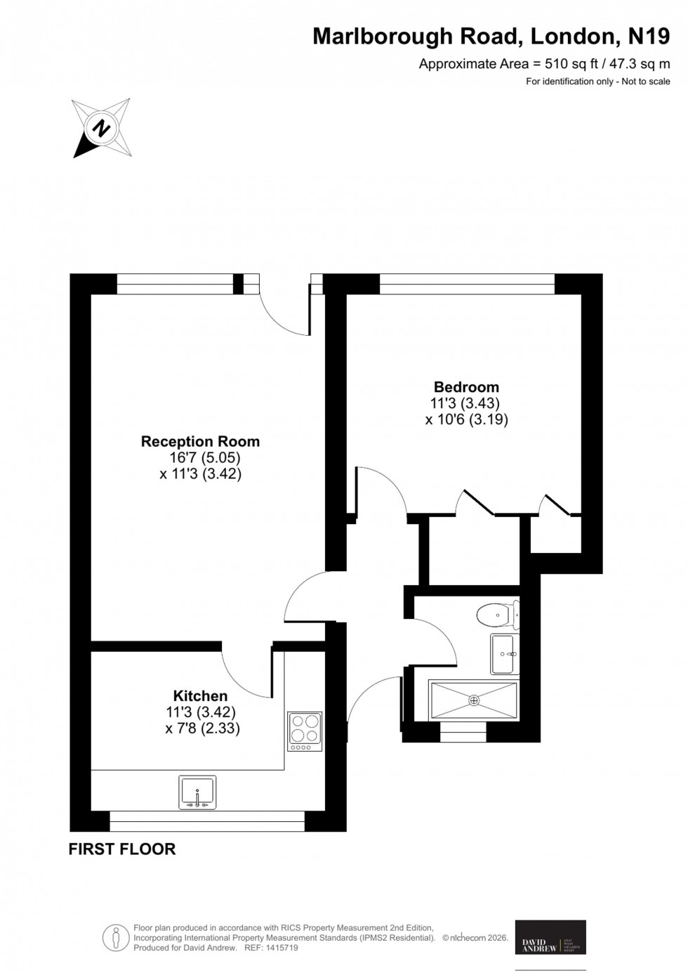 Floorplan for Marlborough Road, Blenheim Court Marlborough Road, N19