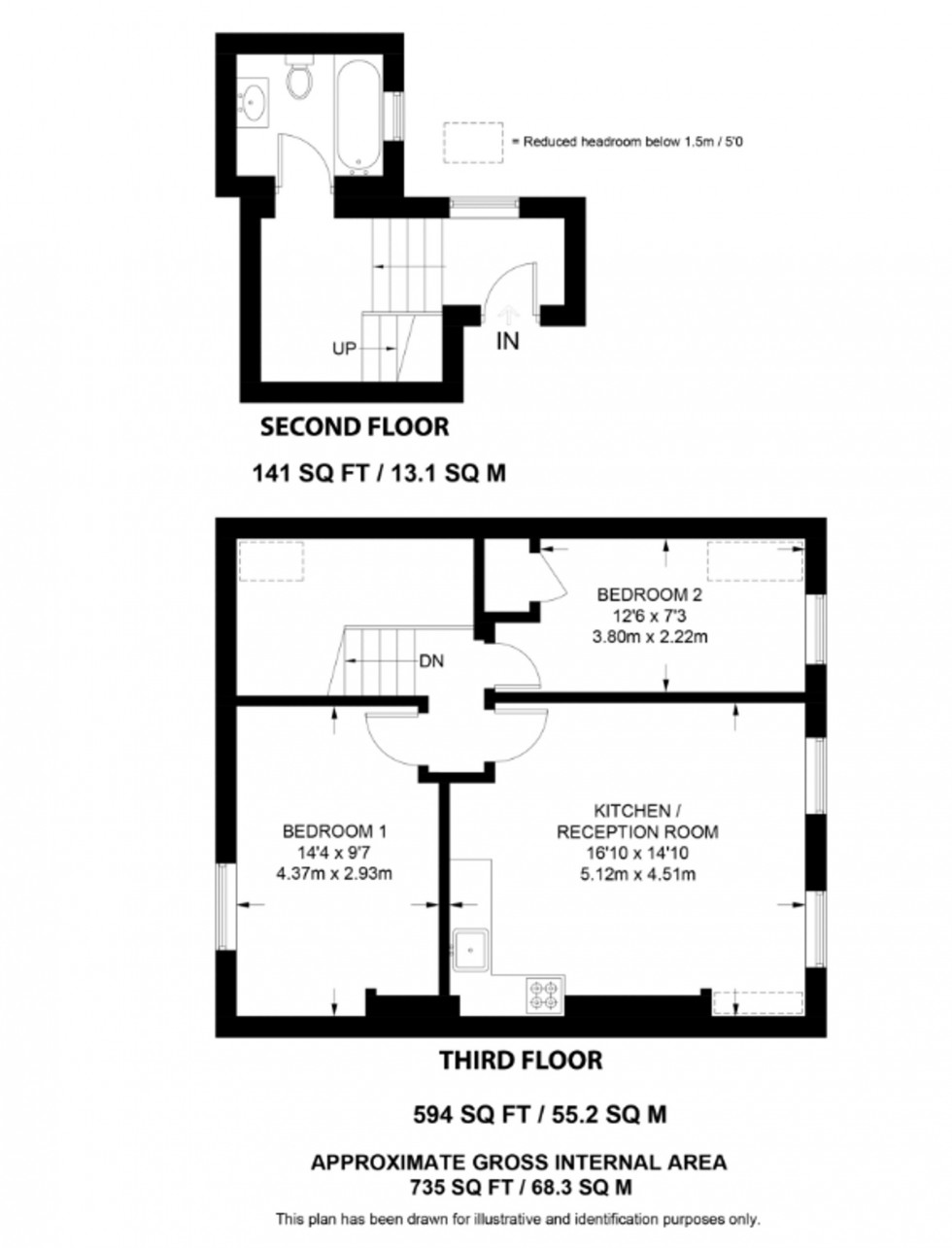 Floorplan for Adolphus Road, London, N4