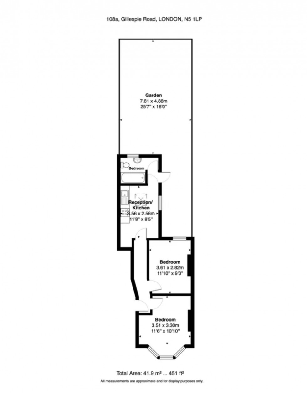 Floorplan for Gillespie Road, London, N5