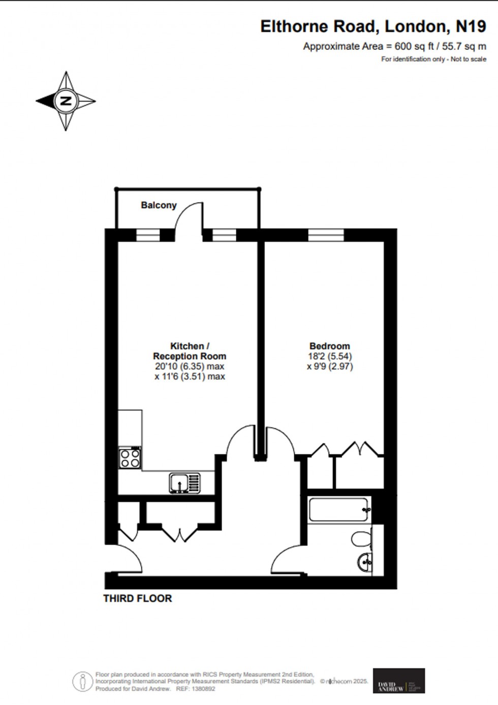 Floorplan for Elthorne Road, Kinver House, N19