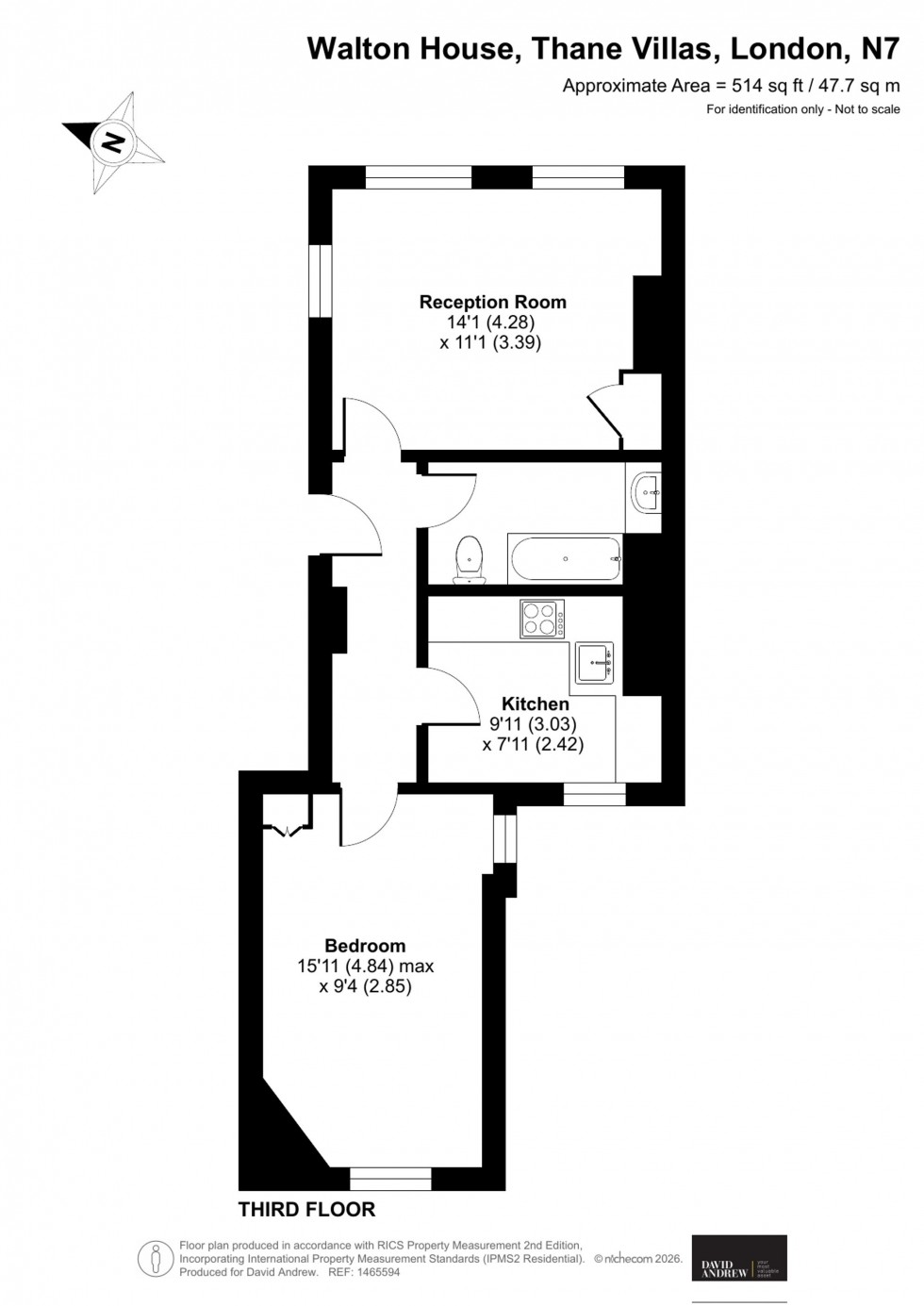 Floorplan for Thane Villas, Walton House Thane Villas, N7