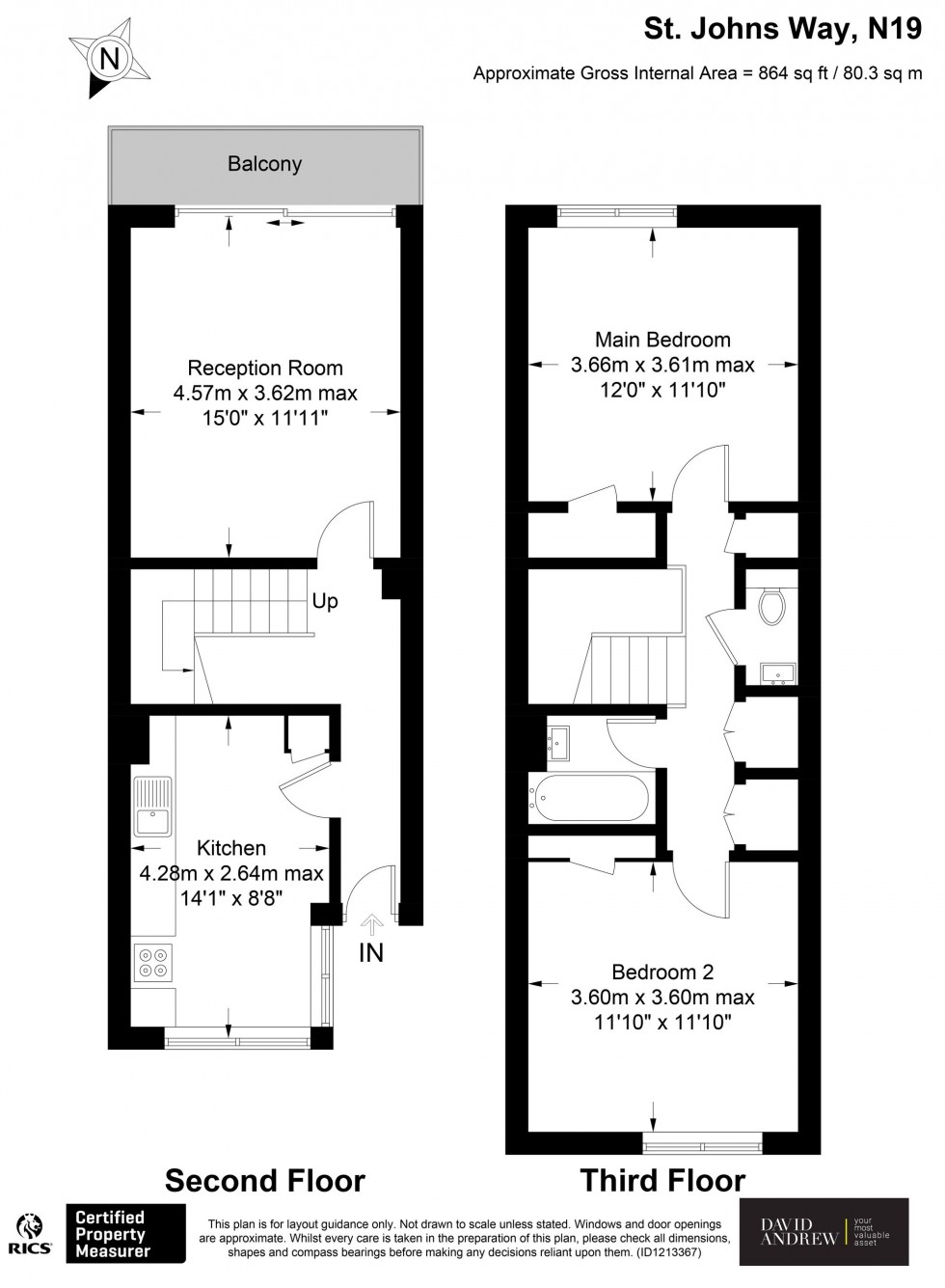 Floorplan for St. John's Way, London, N19