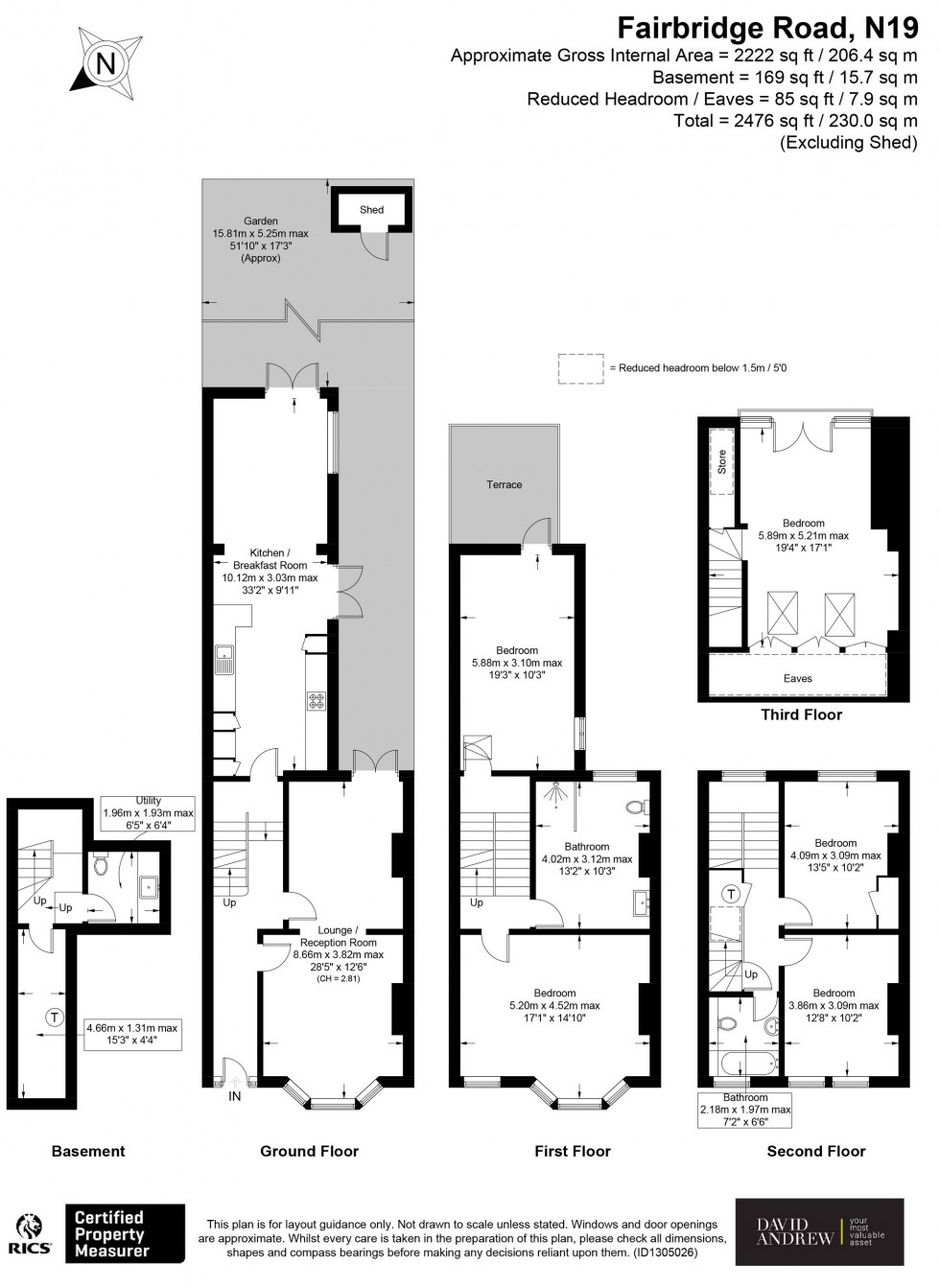 Floorplan for Fairbridge Road, London, N19