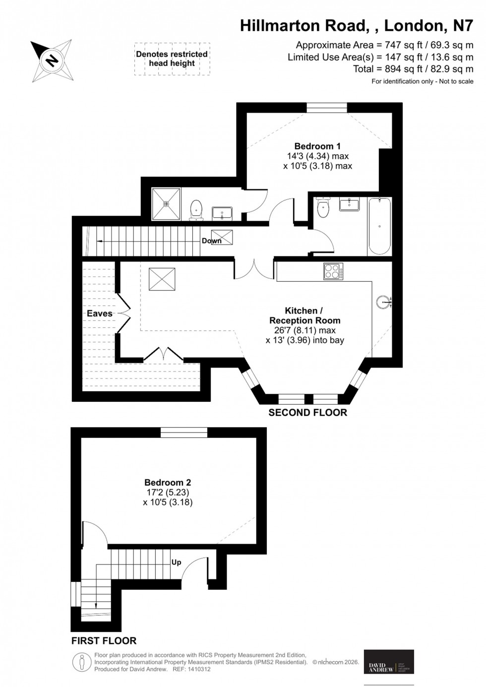 Floorplan for Hillmarton Road, London, N7