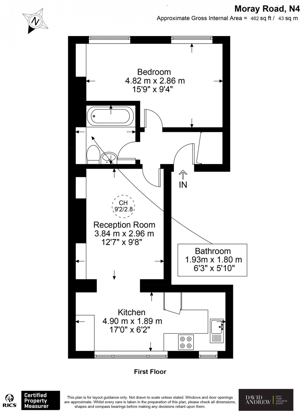 Floorplan for Moray Road, London, N4