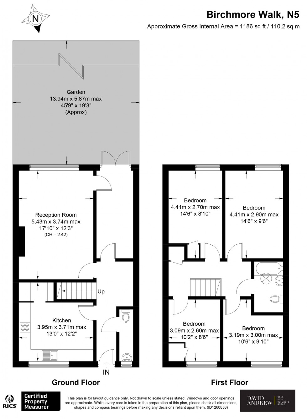 Floorplan for Birchmore Walk, London, N5