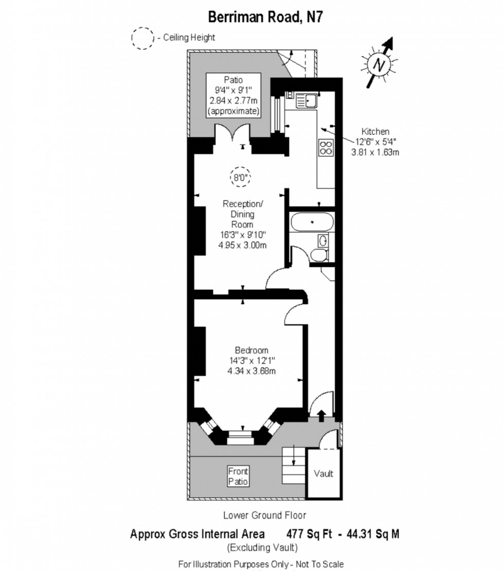 Floorplan for Berriman Road, London, N7