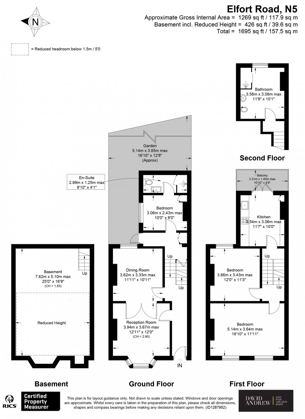 Floorplan for Elfort Road, London, N5