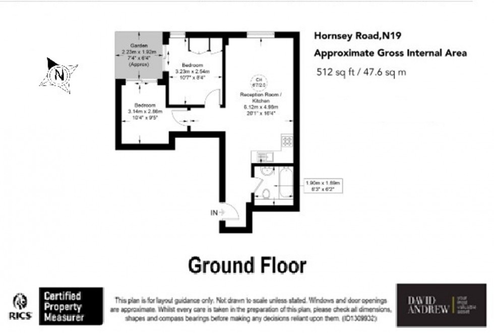 Floorplan for Hornsey Road, London, N19