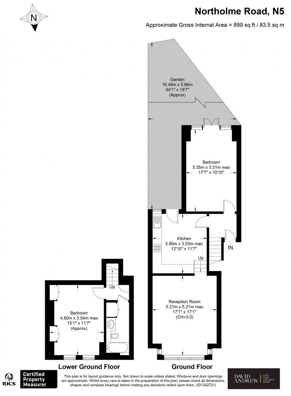 Floorplan for Northolme Road, London, N5