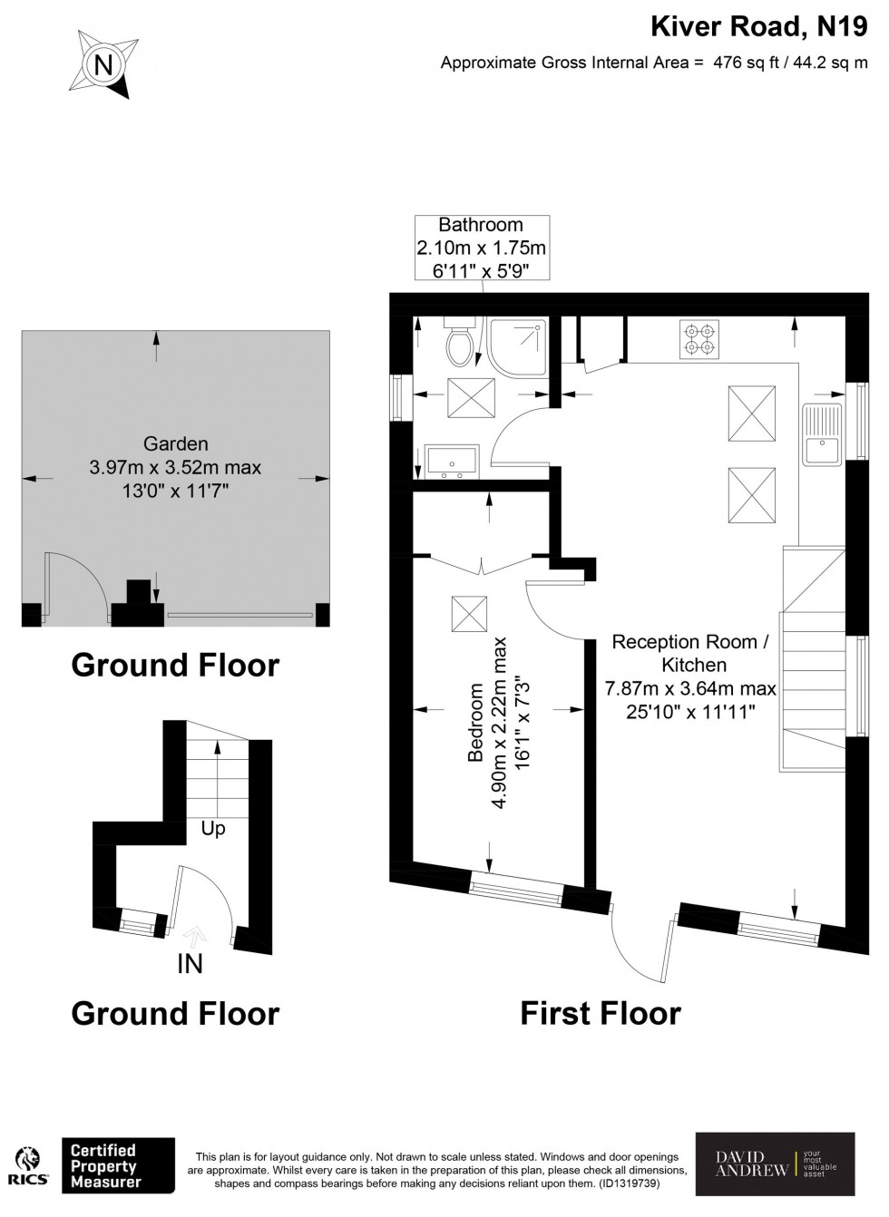 Floorplan for Kiver Road, Old Garage Studios Kiver Road, N19