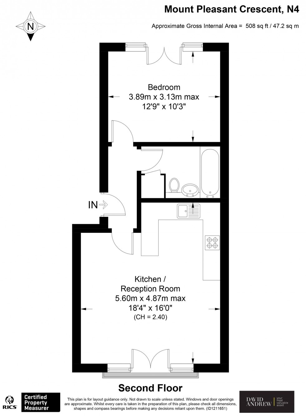 Floorplan for Mount Pleasant Crescent, London, N4
