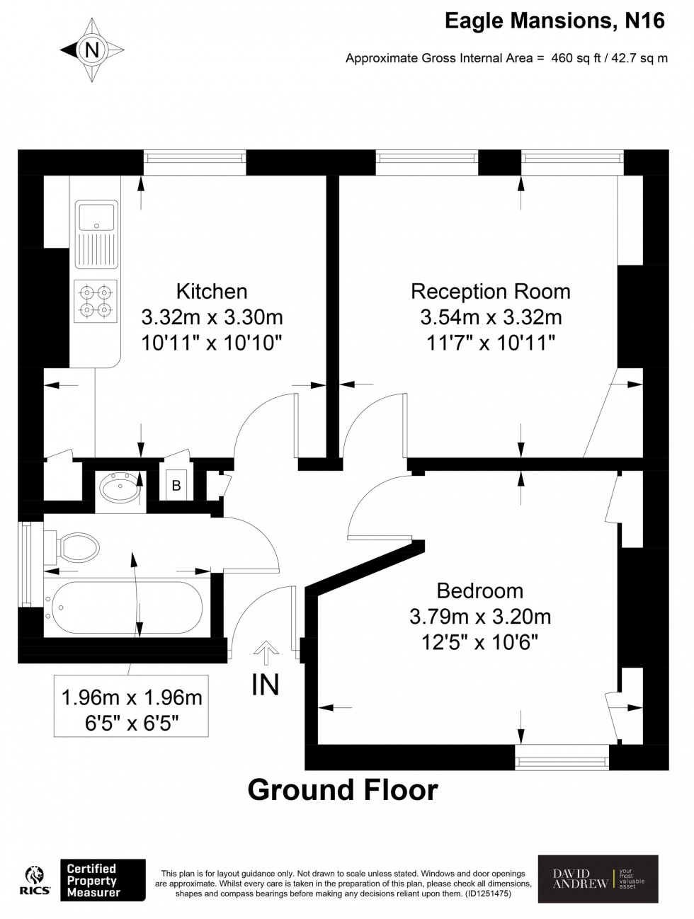 Floorplan for Salcombe Road, Eagle Mansions Salcombe Road, N16