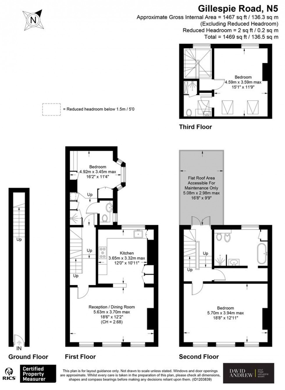 Floorplan for Gillespie Road, London, N5