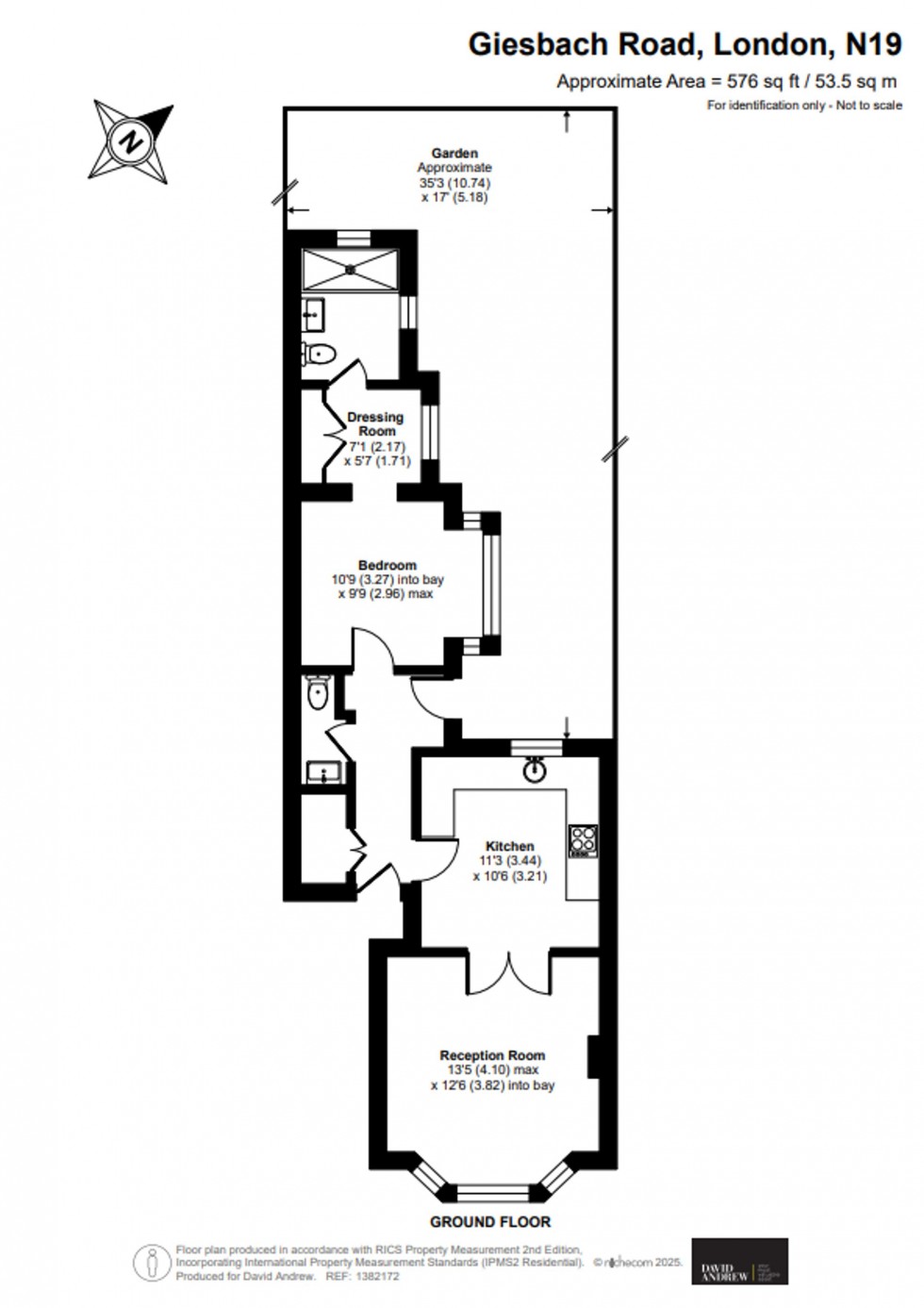Floorplan for Giesbach Road, London, N19