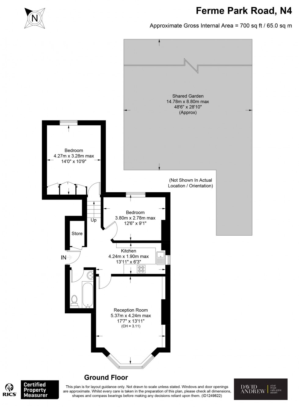 Floorplan for Ferme Park Road, London, N4