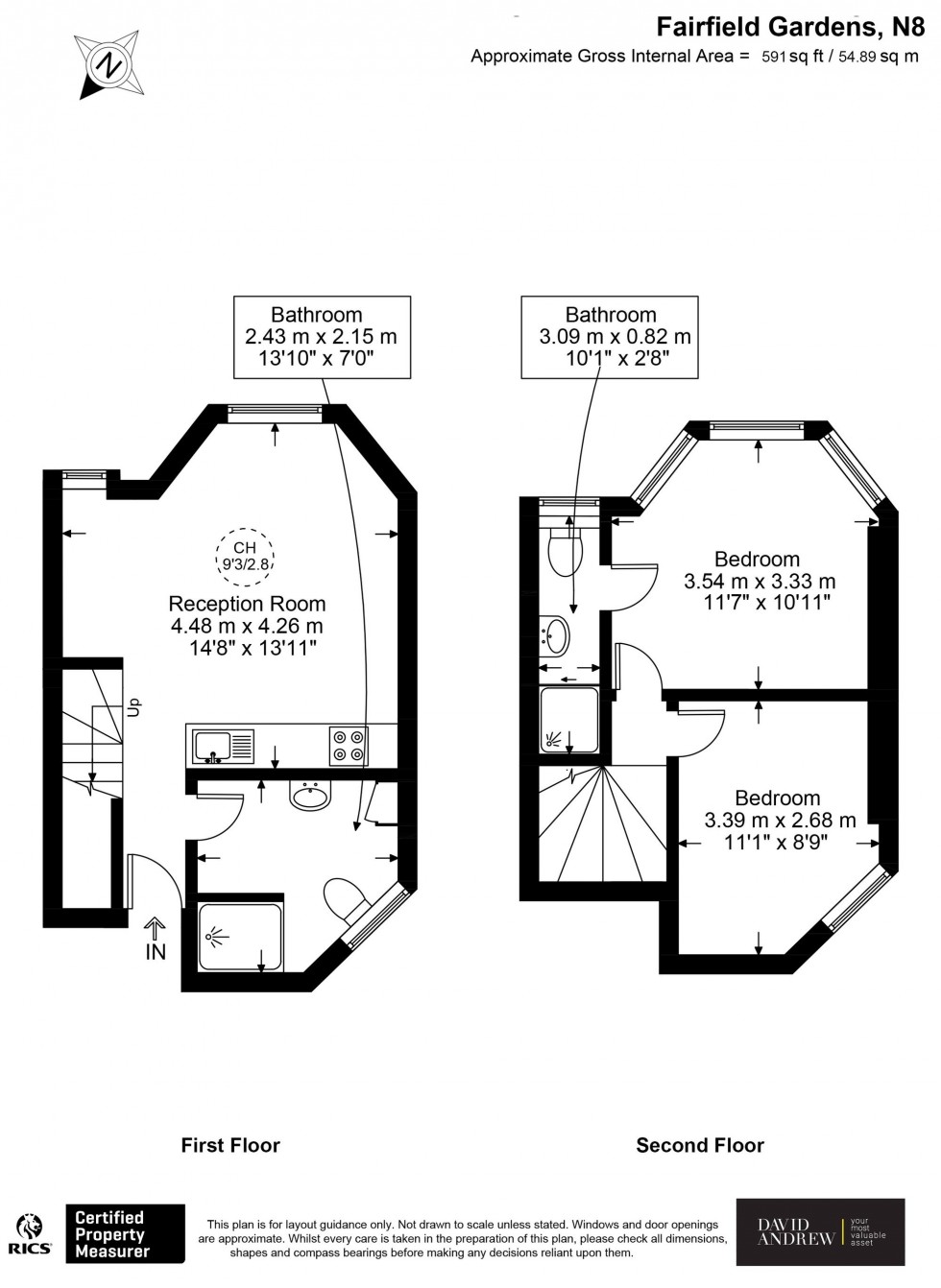 Floorplan for Fairfield Gardens, London, N8