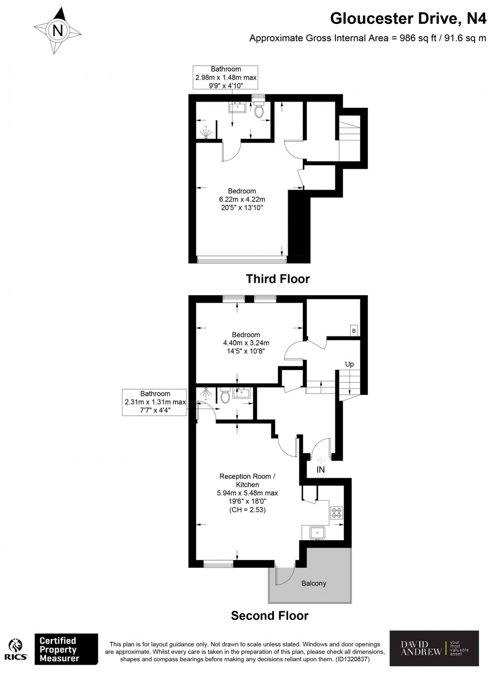Floorplan for Gloucester Drive, London, N4