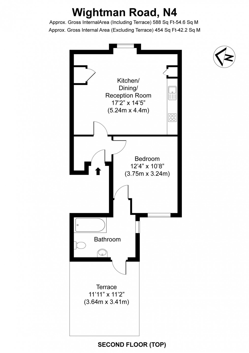 Floorplan for Wightman Road, London, N4