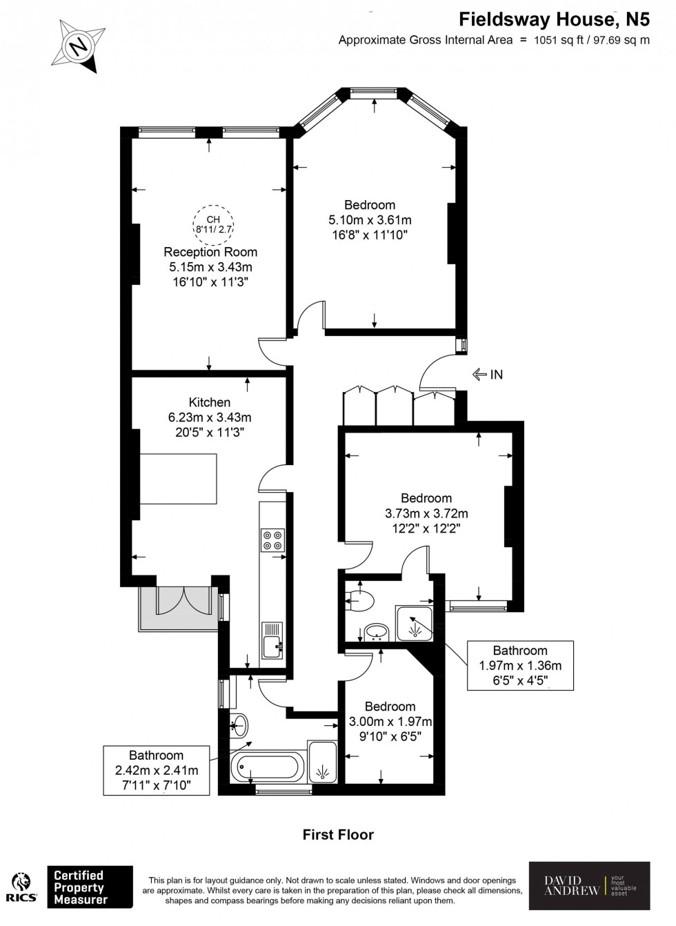 Floorplan for Fieldway Crescent, Fieldsway House Fieldway Crescent, N5