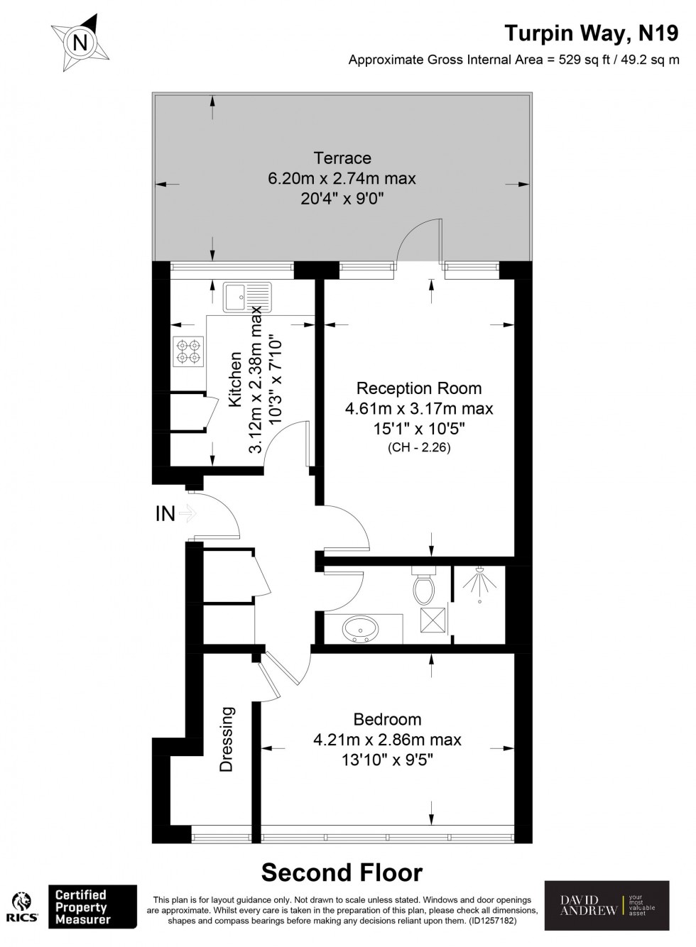 Floorplan for Turpin Way, London, N19