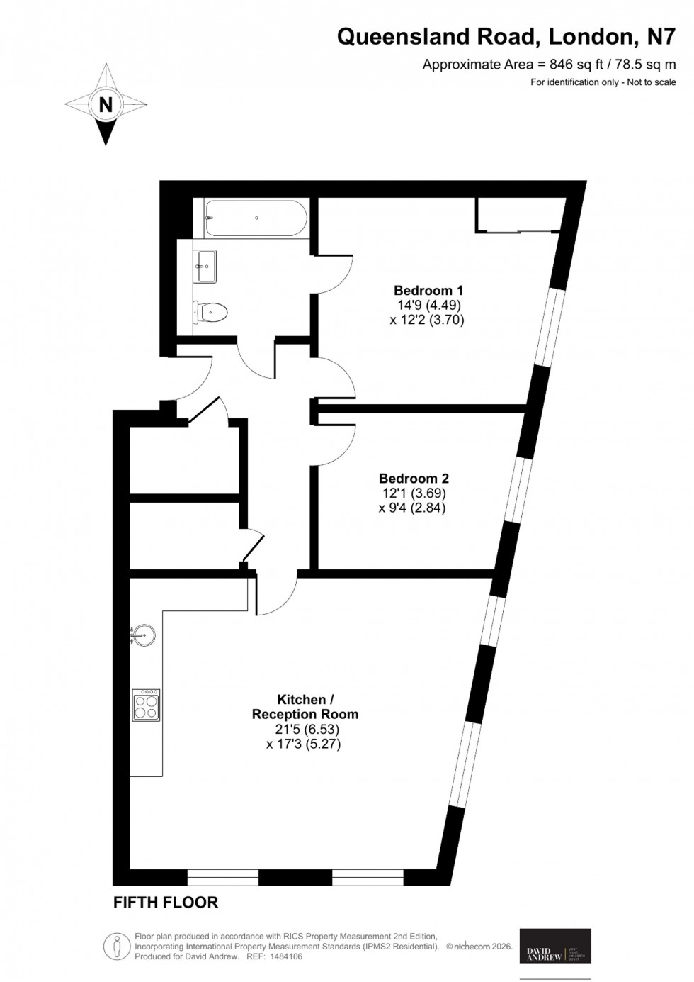 Floorplan for Queensland Road, London, N7
