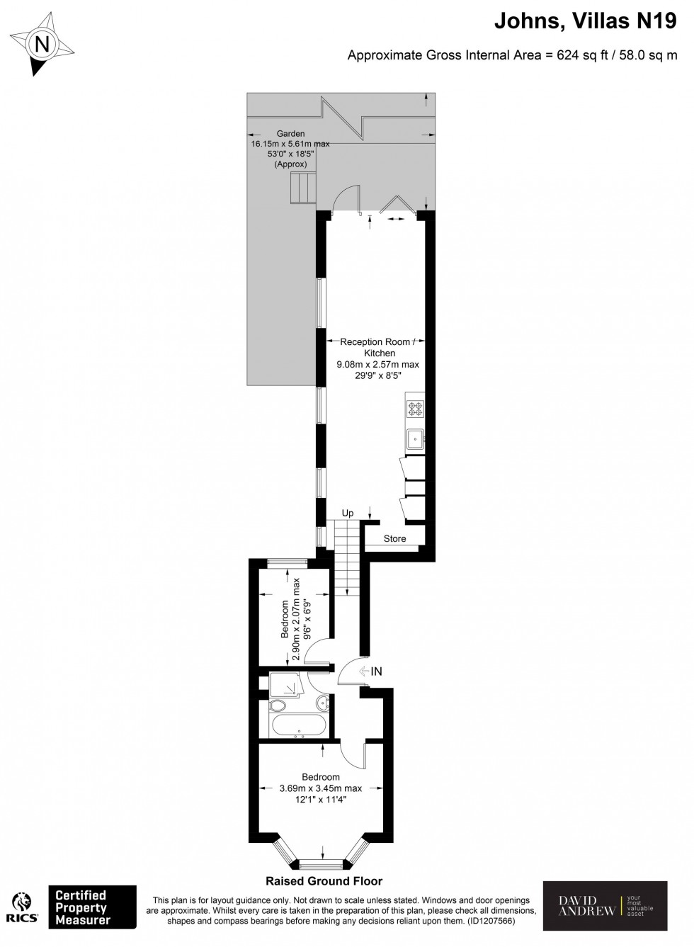 Floorplan for St. John's Villas, London, N19