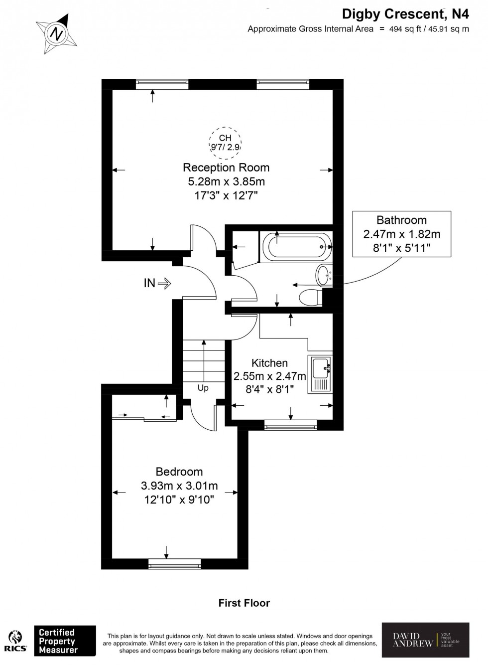 Floorplan for Digby Crescent, London, N4