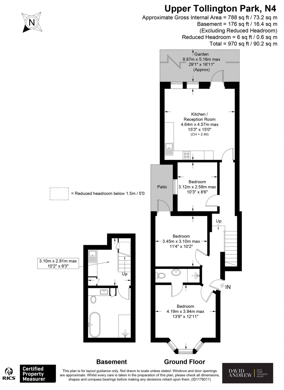 Floorplan for Upper Tollington Park, London, N4
