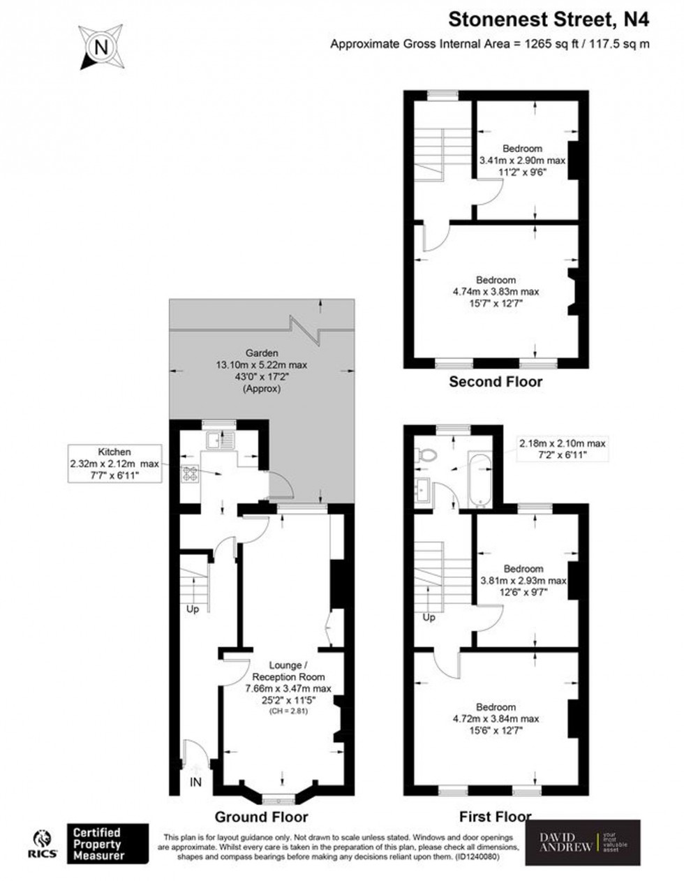 Floorplan for Stonenest Street, London, N4