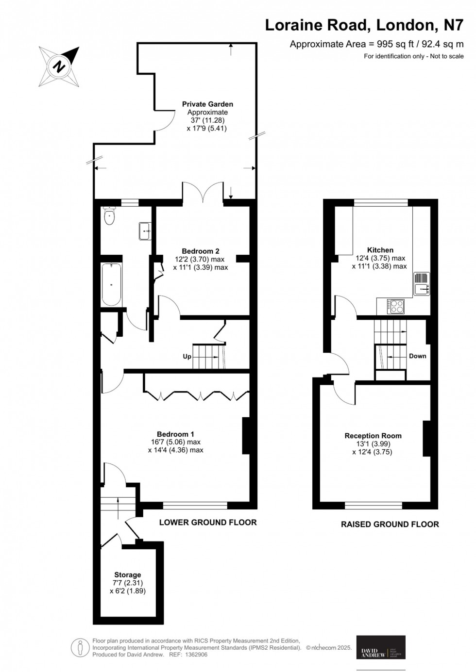 Floorplan for Loraine Road, London, N7