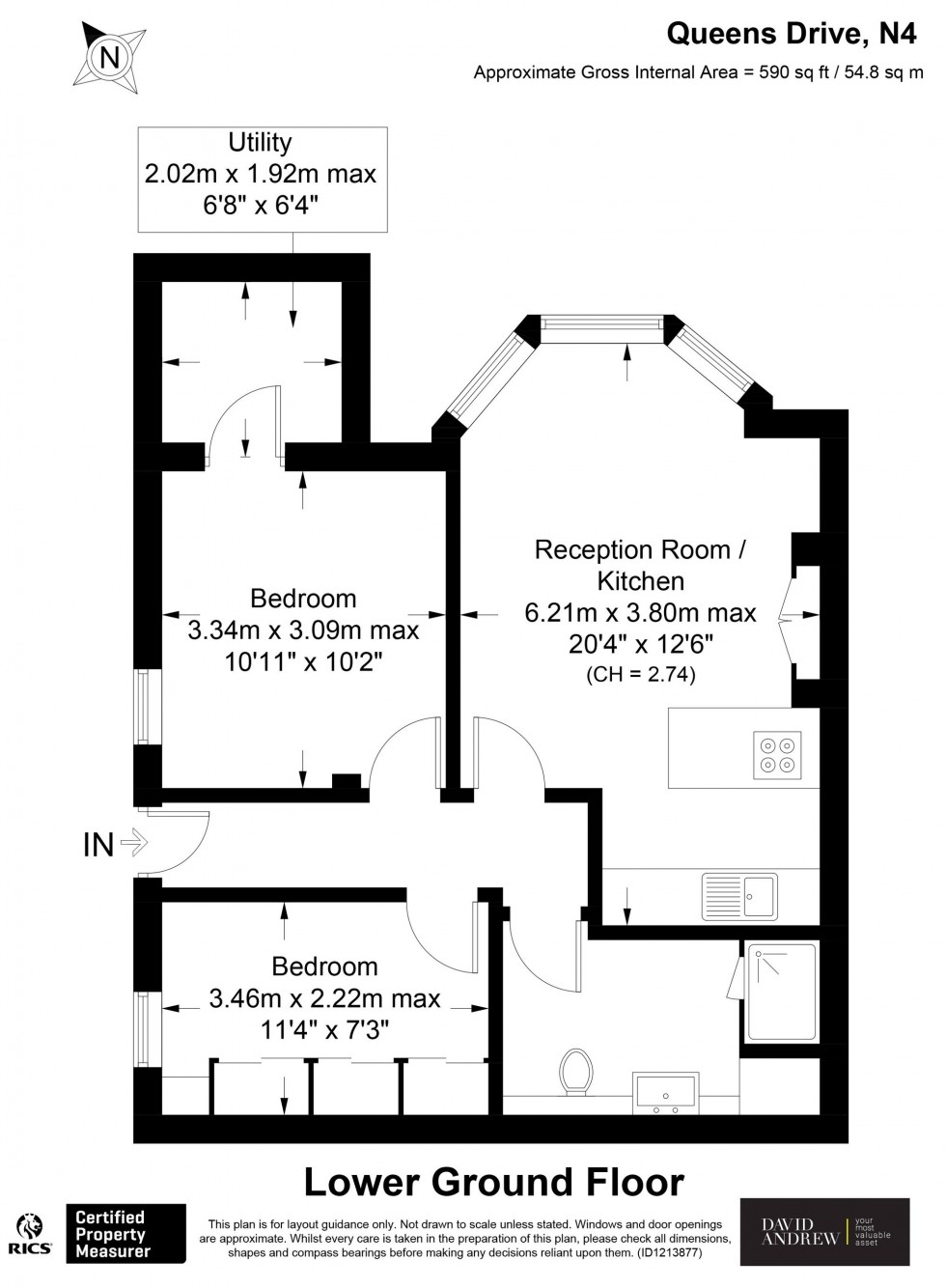 Floorplan for Queens Drive, London, N4