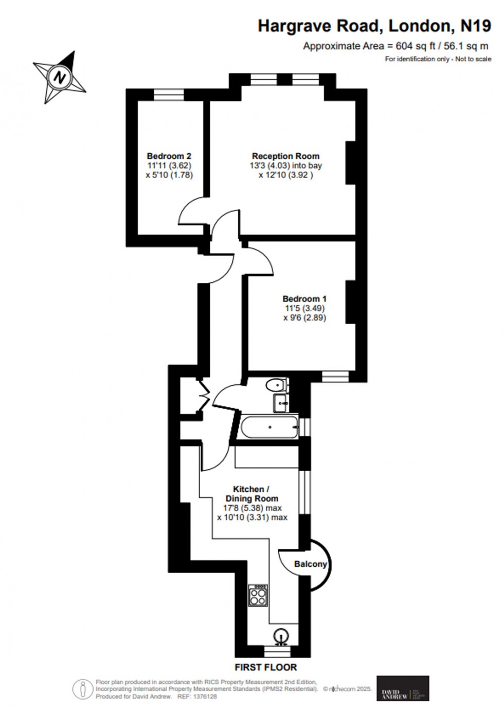 Floorplan for Hargrave Road, Hargrave Mansions Hargrave Road, N19