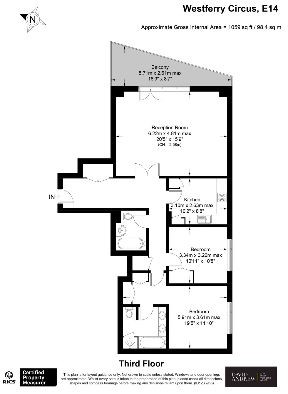 Floorplan for Westferry Circus, London, E14