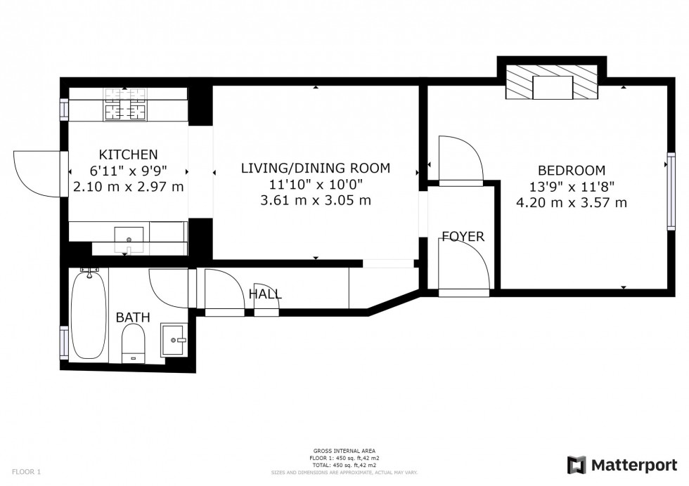 Floorplan for Axminster Road, London, N7