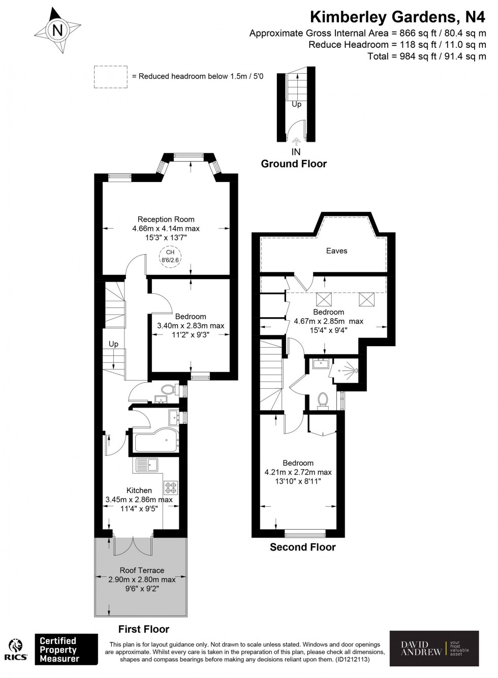 Floorplan for Kimberley Gardens, London, N4