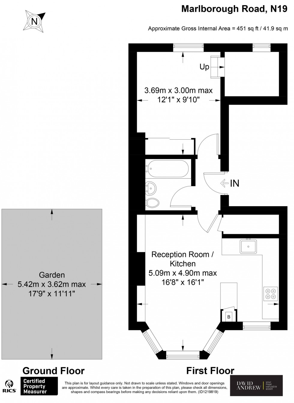 Floorplan for Marlborough Road, London, N19