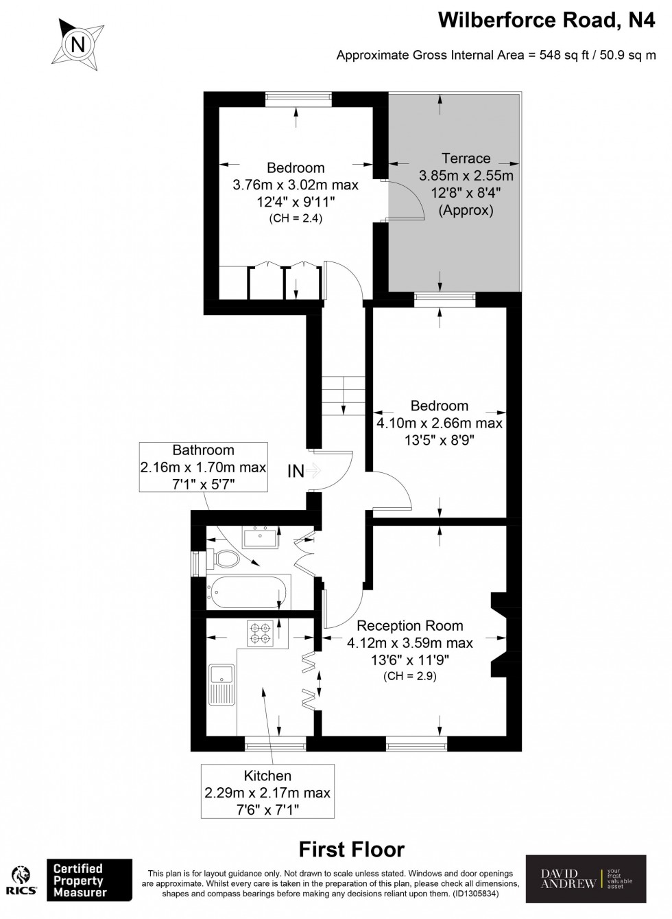 Floorplan for Wilberforce Road, London, N4