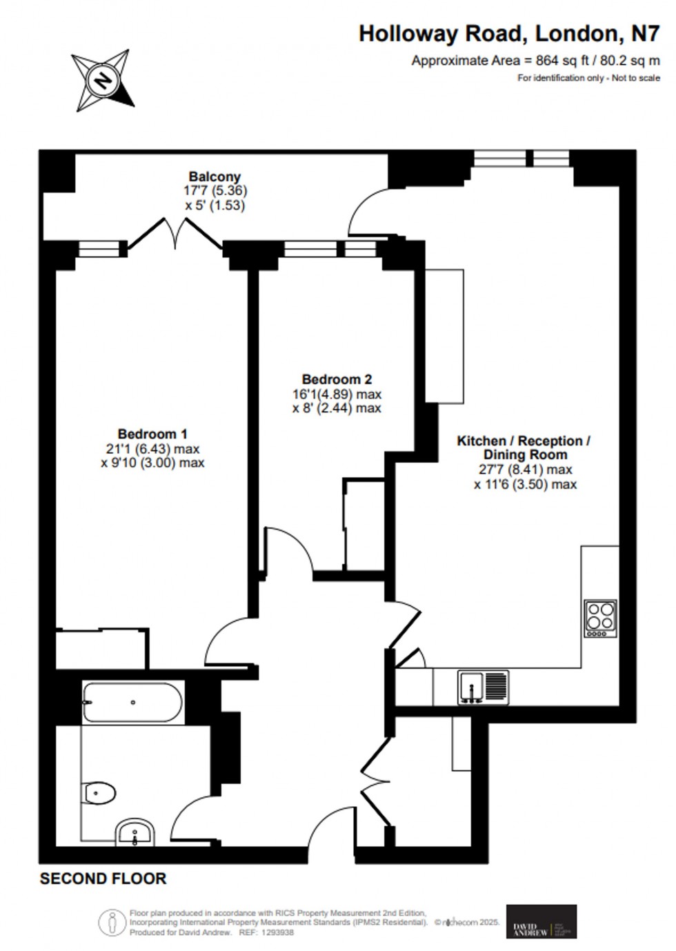 Floorplan for Holloway Road, London, N7