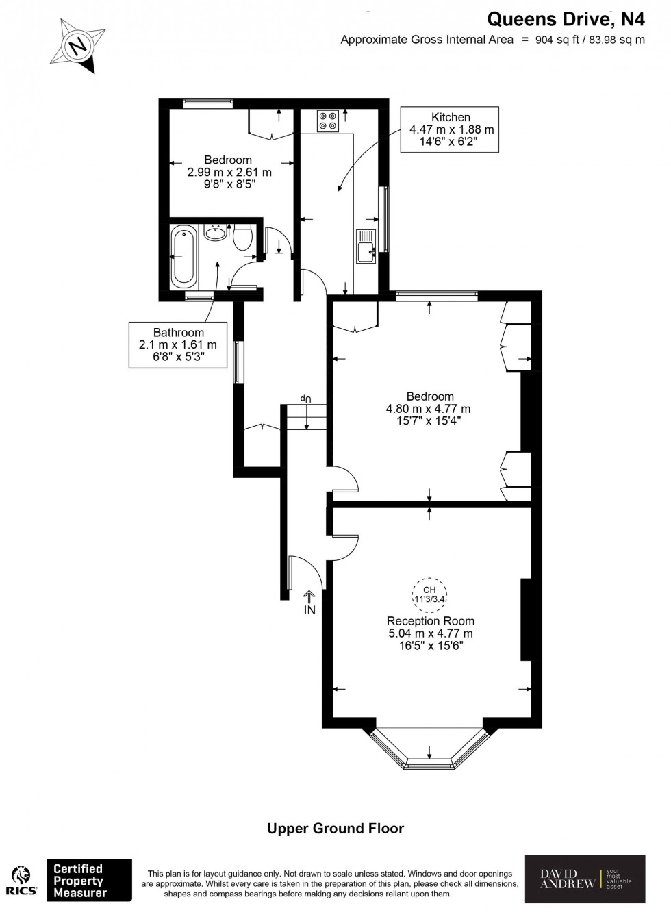 Floorplan for Queens Drive, London, N4