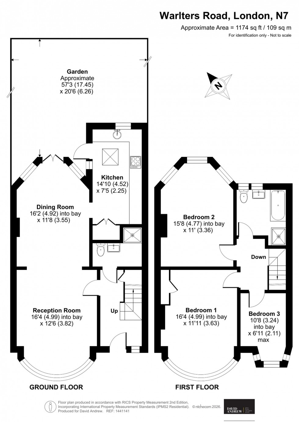 Floorplan for Warlters Road, London, N7