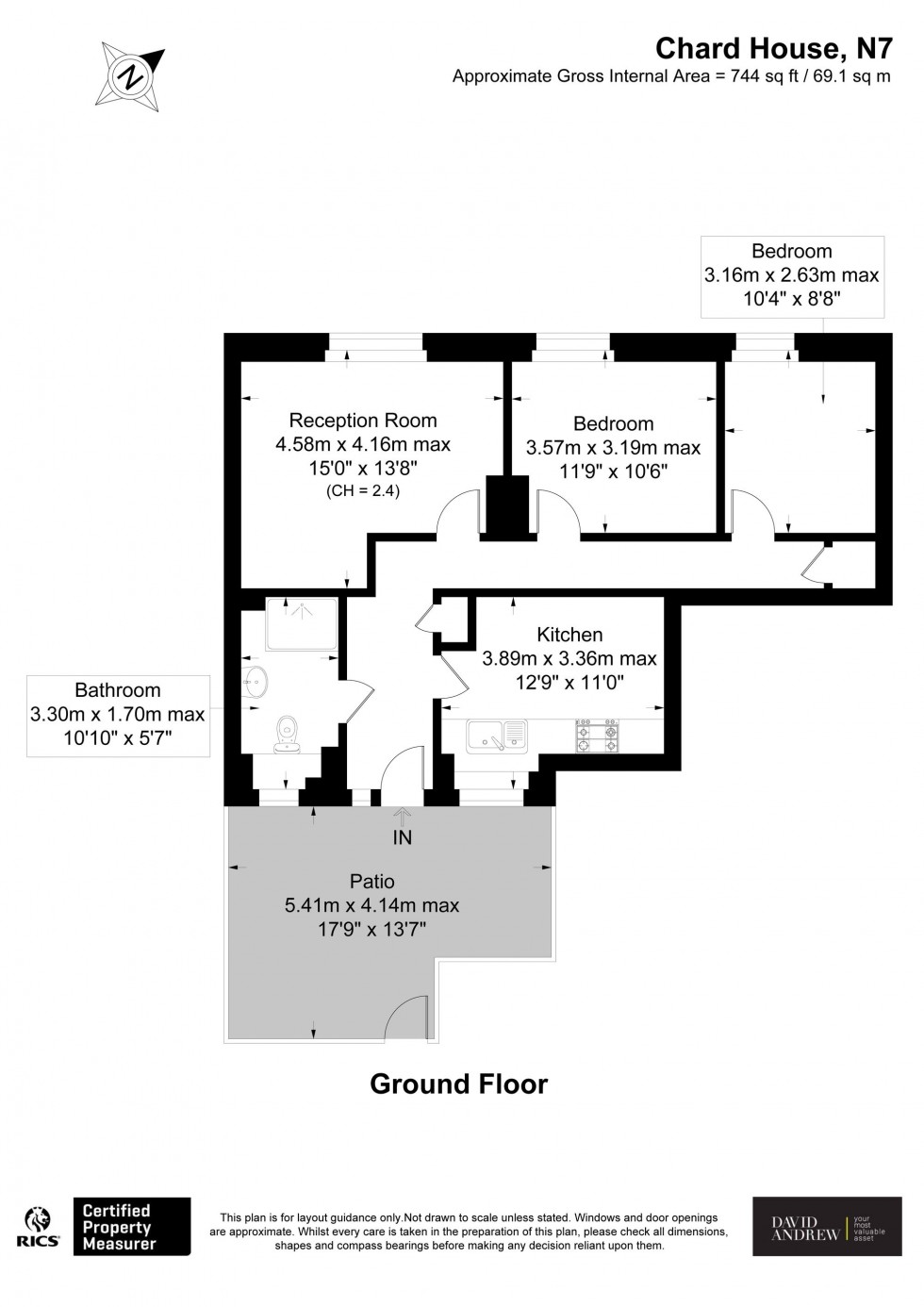 Floorplan for Andover Road, Chard House Andover Road, N7