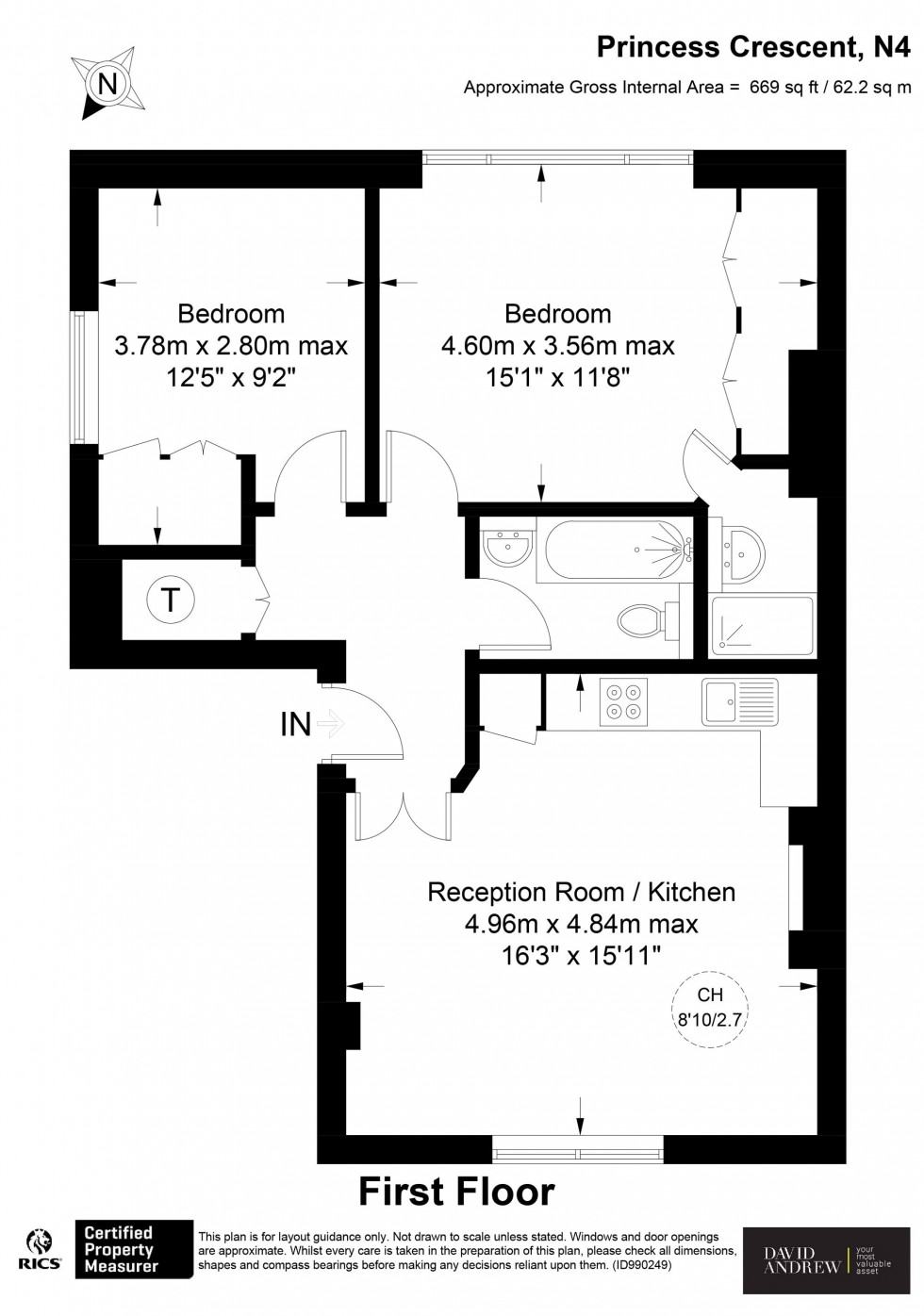 Floorplan for Princess Crescent, London, N4