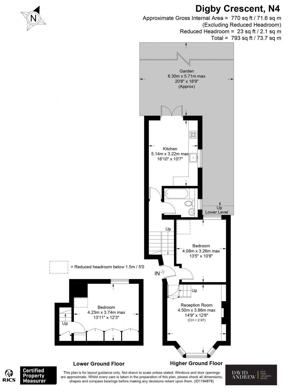 Floorplan for Digby Crescent, London, N4